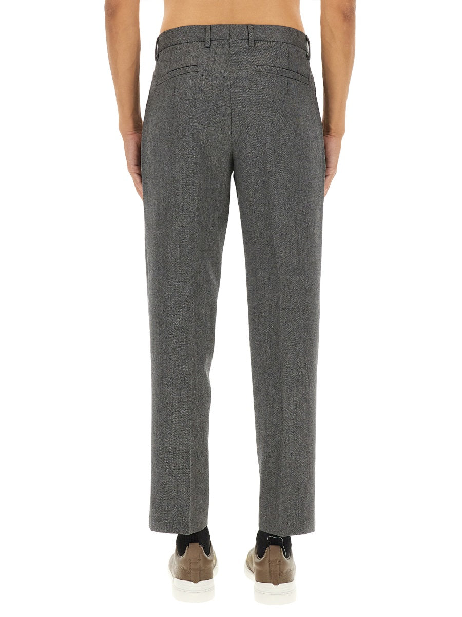 ZEGNA Men's 100% Wool Trousers - Size 48 IT