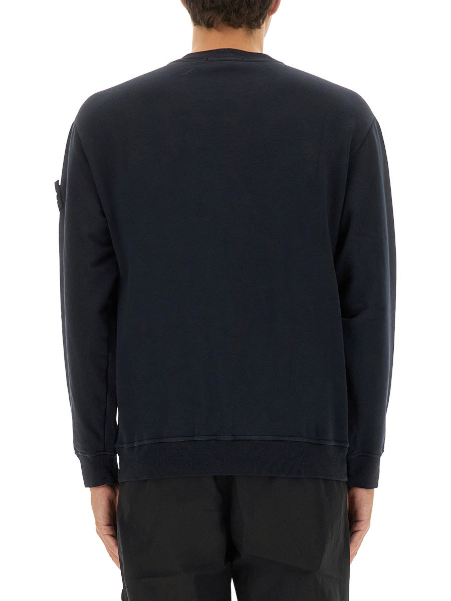 STONE ISLAND Men's Ribbed Edge Sweatshirt - Size L