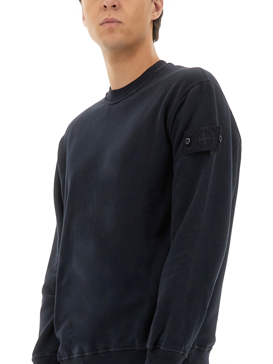 STONE ISLAND Men's Ribbed Edge Sweatshirt - Size L
