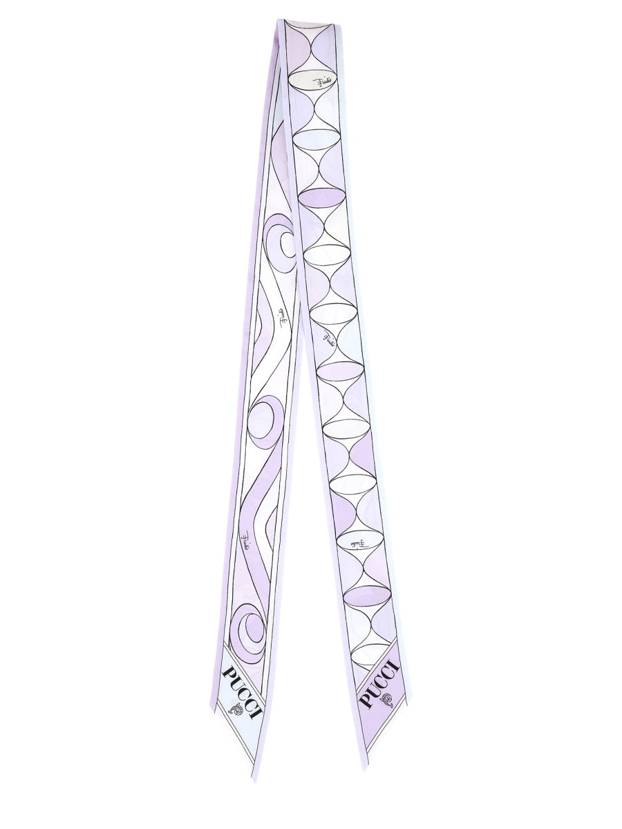 PUCCI Silk Scarf with Eclectic Prints