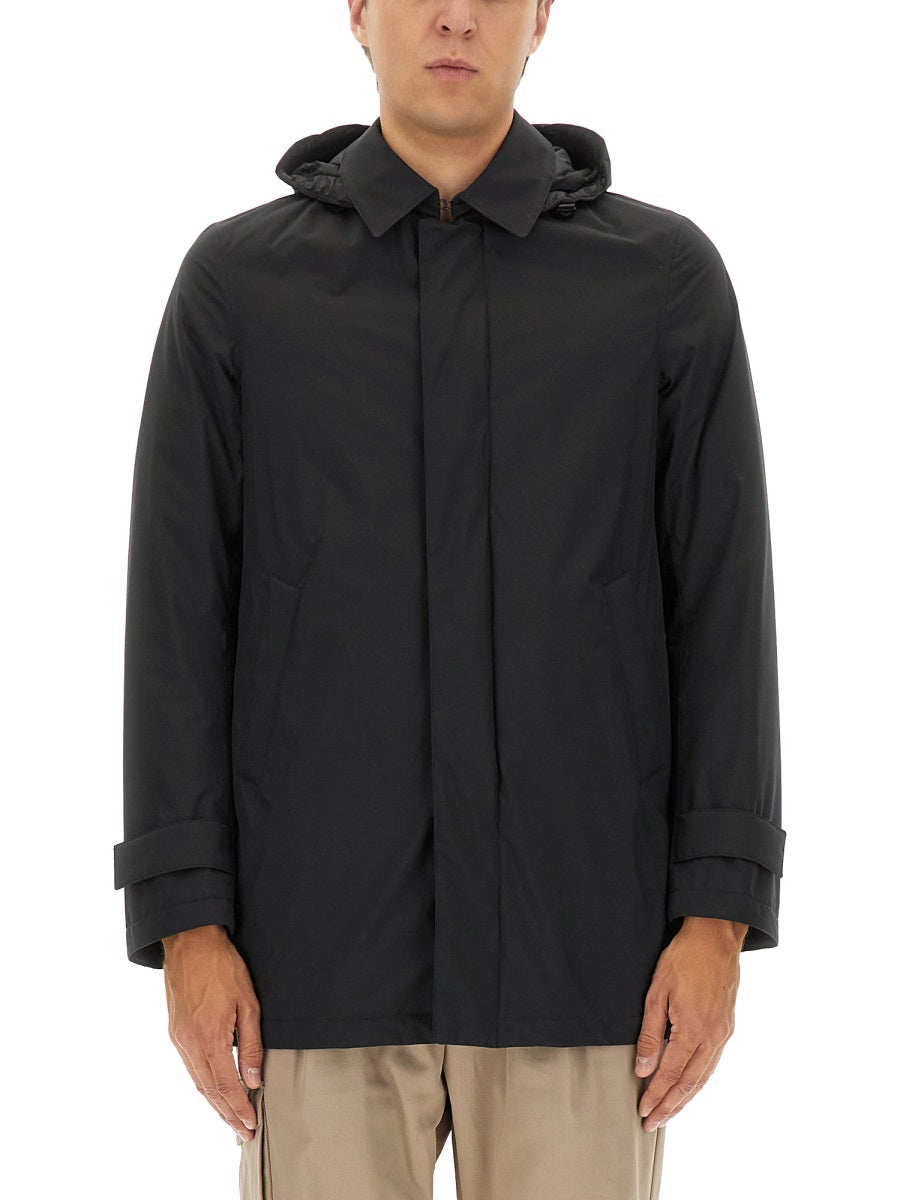 HERNO Men's Two-Layer Windstopper Long Parka Jacket - Size 48