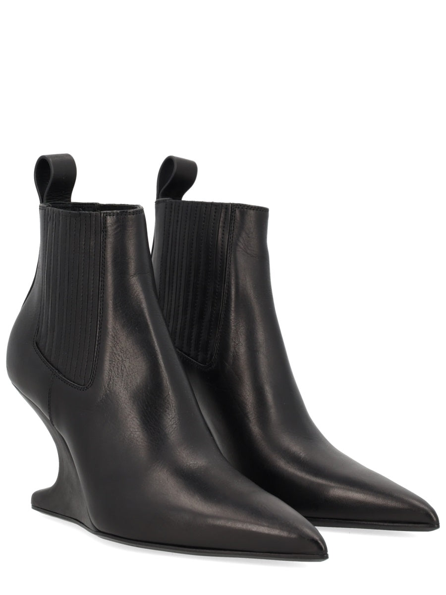 RICK OWENS Women's Leather Ankle Boots