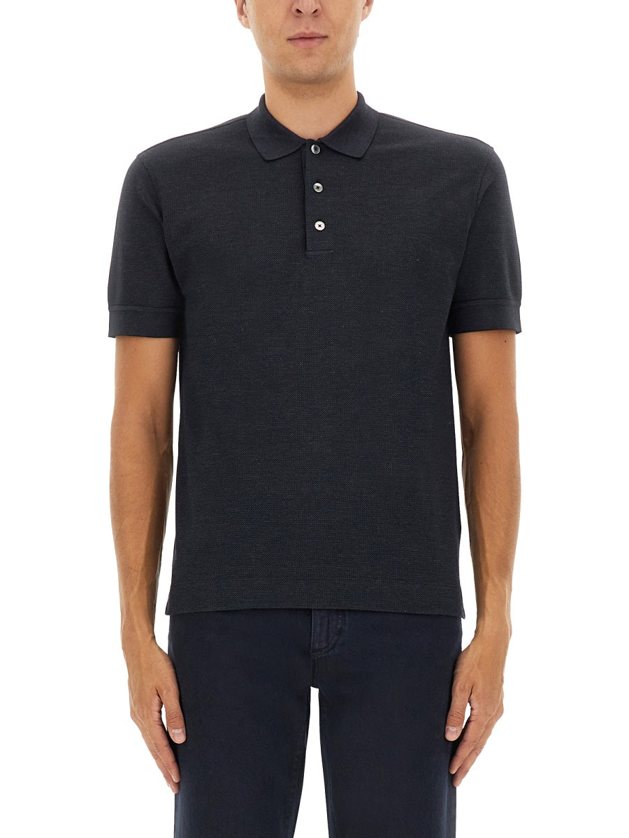 ZEGNA Cotton Blend Polo Shirt - Size 48 IT