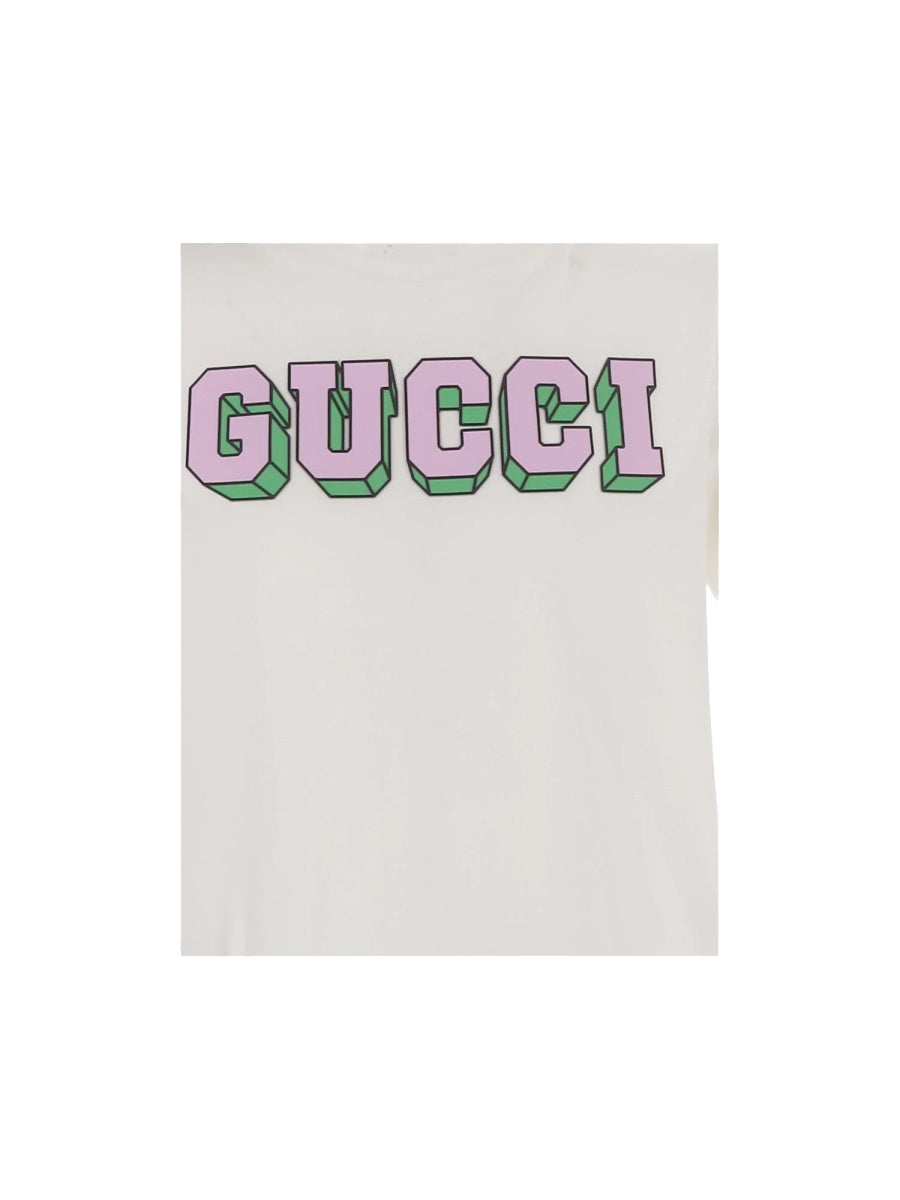 GUCCI Unisex Logo T-Shirt for Kids