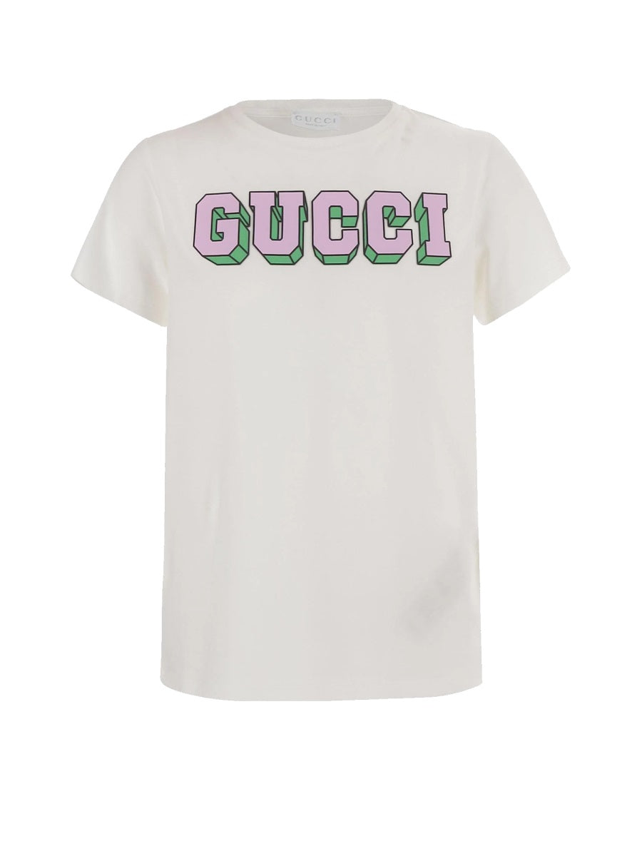 GUCCI Unisex Logo T-Shirt for Kids