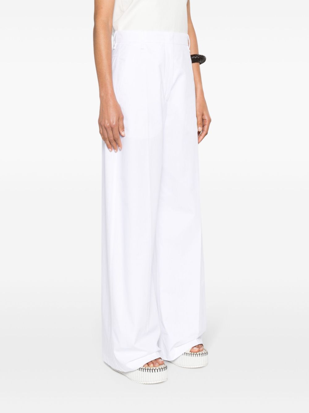 MAX MARA SPORTMAX Wide-Leg Cotton Trousers for Women