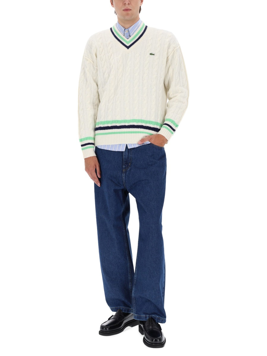 LACOSTE Classic Wool Blend Sweater for Men