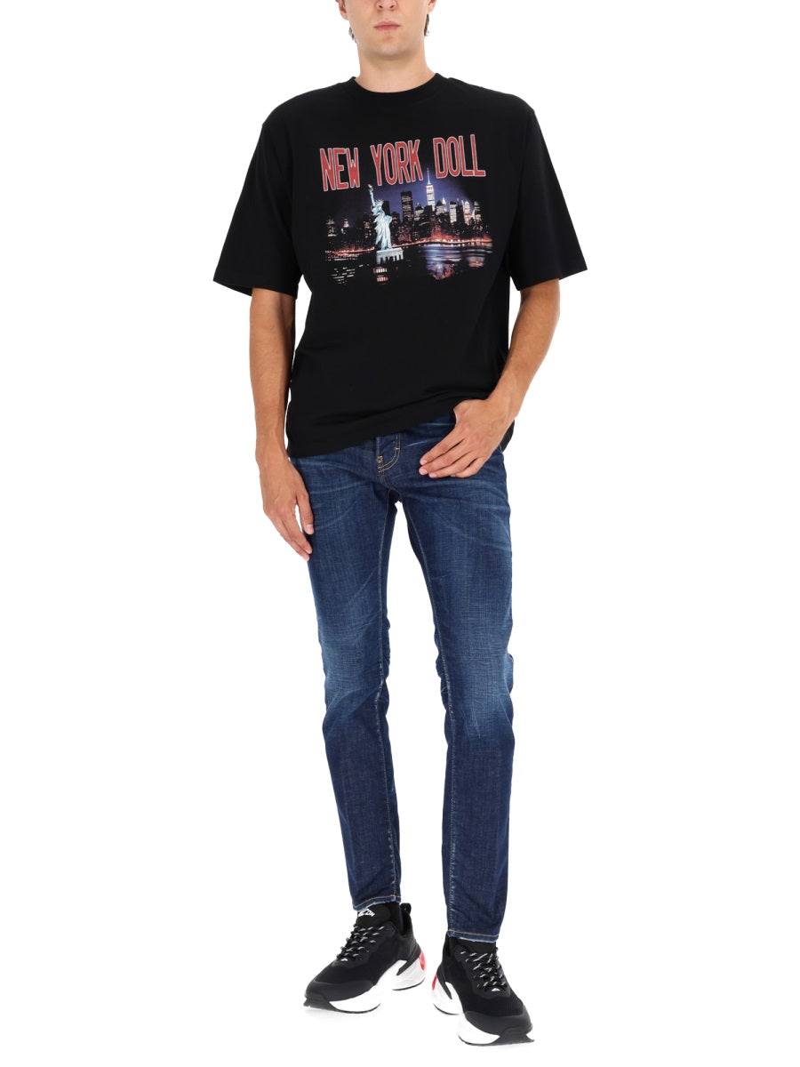 DSQUARED Premium Cotton Tee for Men - FW25 Collection
