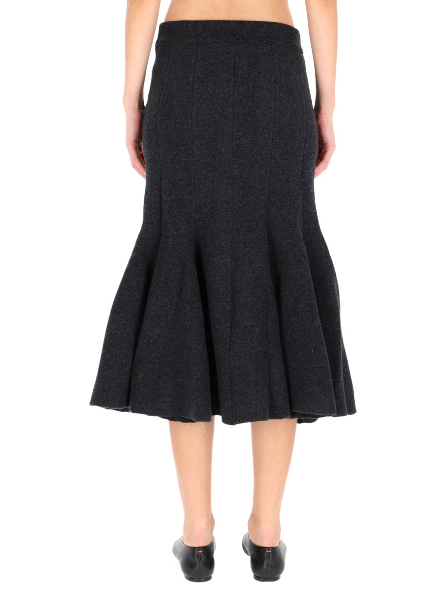 BOTTEGA VENETA Cashmere Midi Skirt - Size S