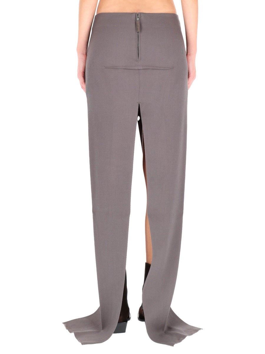 RICK OWENS Elegant Wool Mini Skirt for Women