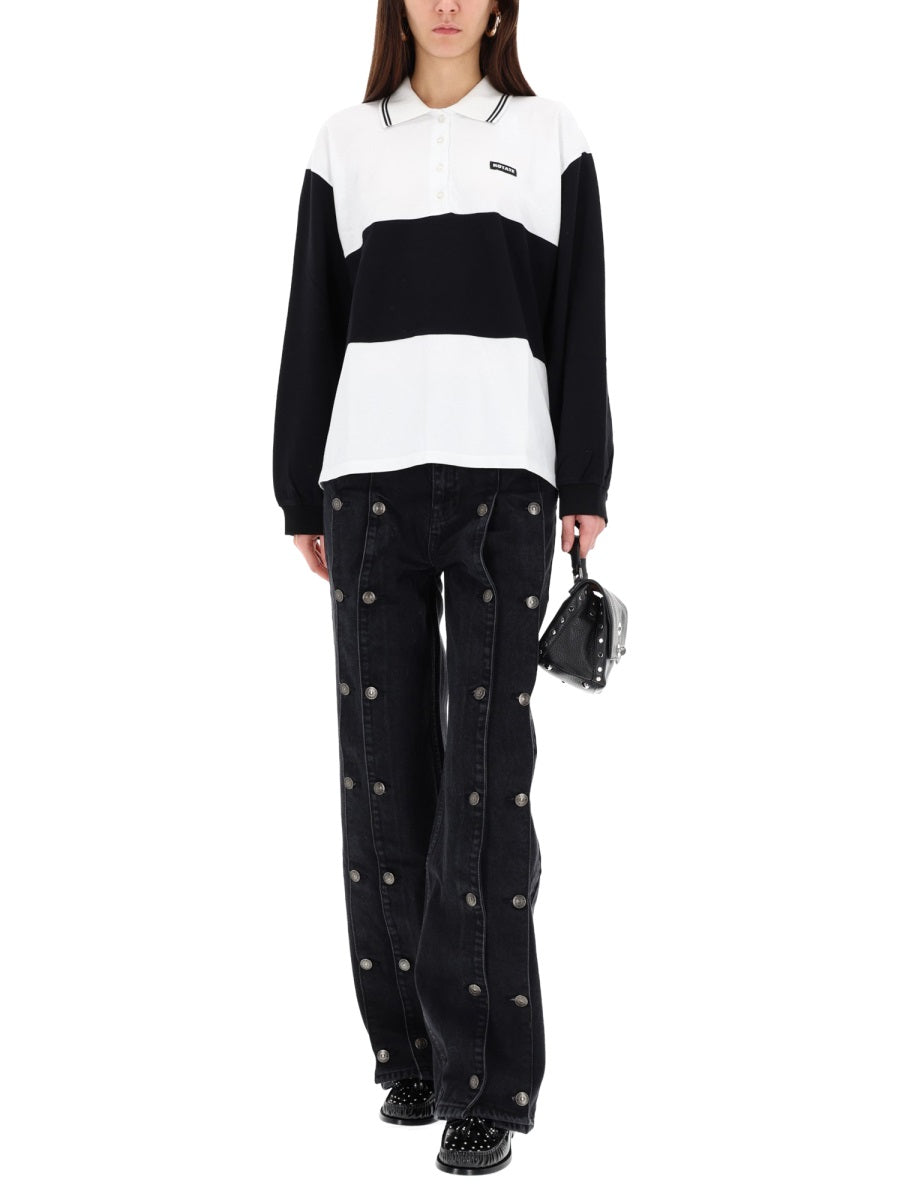 ROTATE BIRGER CHRISTENSEN Organic Cotton Pique Polo for Women - Size S