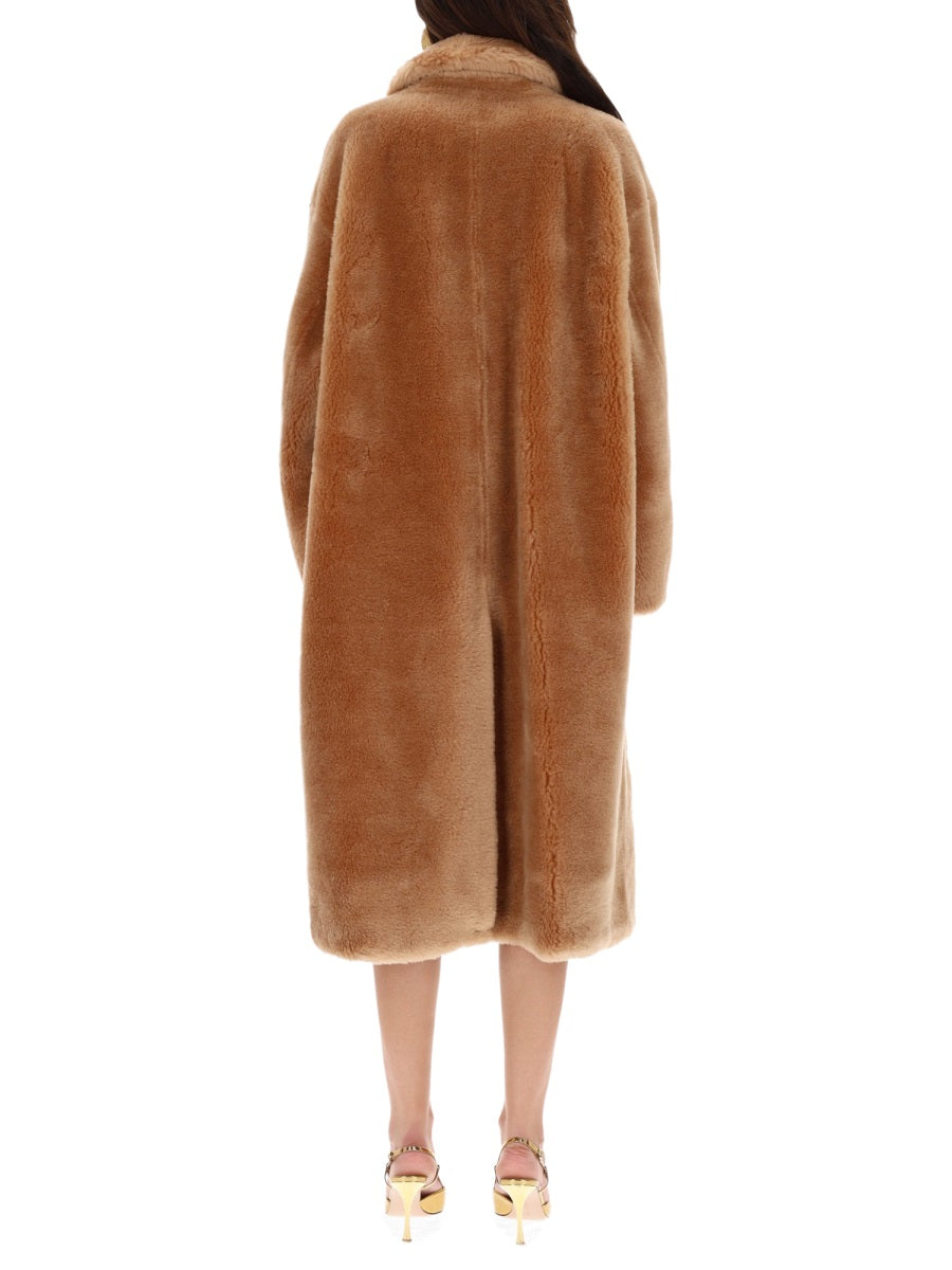 STAND Women's Elegant Wool Fur Coat