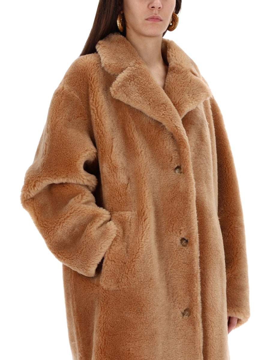 STAND Women's Elegant Wool Fur Coat