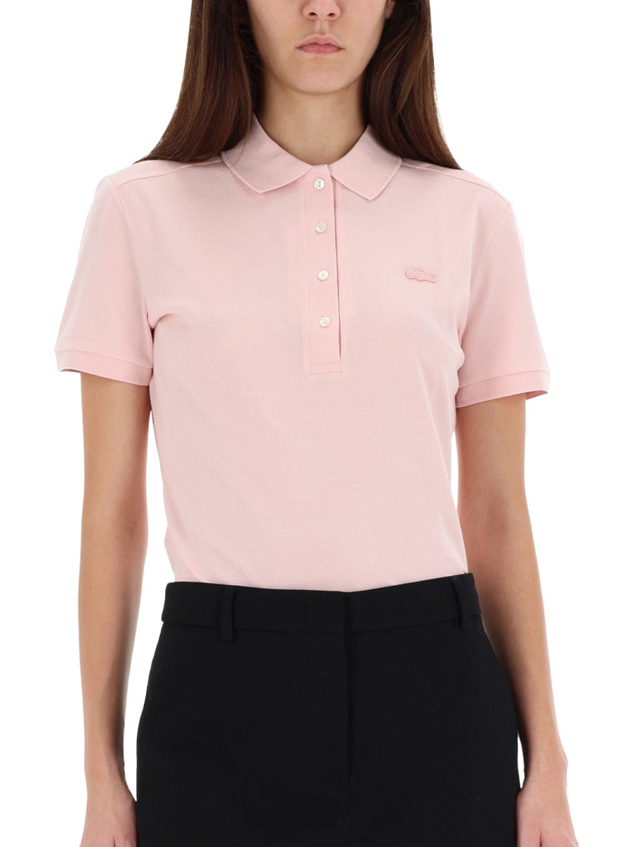 LACOSTE Signature Polo Shirt with Logo - Size 36 FR