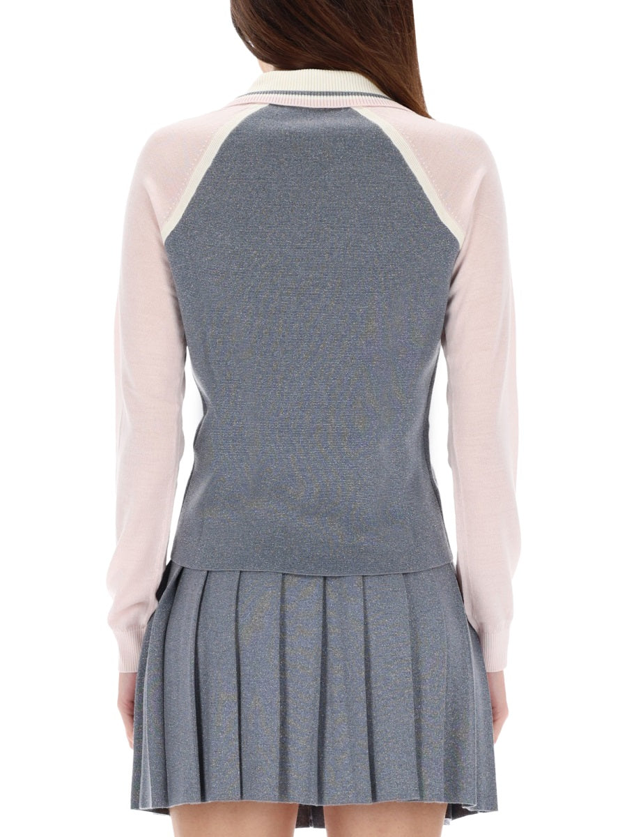 CASABLANCA Long Sleeve Tennis Polo Shirt - Size S