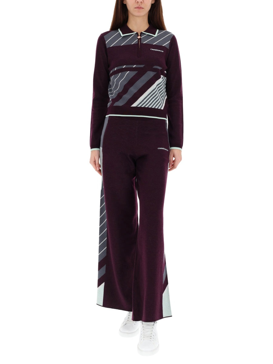 CASABLANCA Diagonal Tennis Pants - Size S