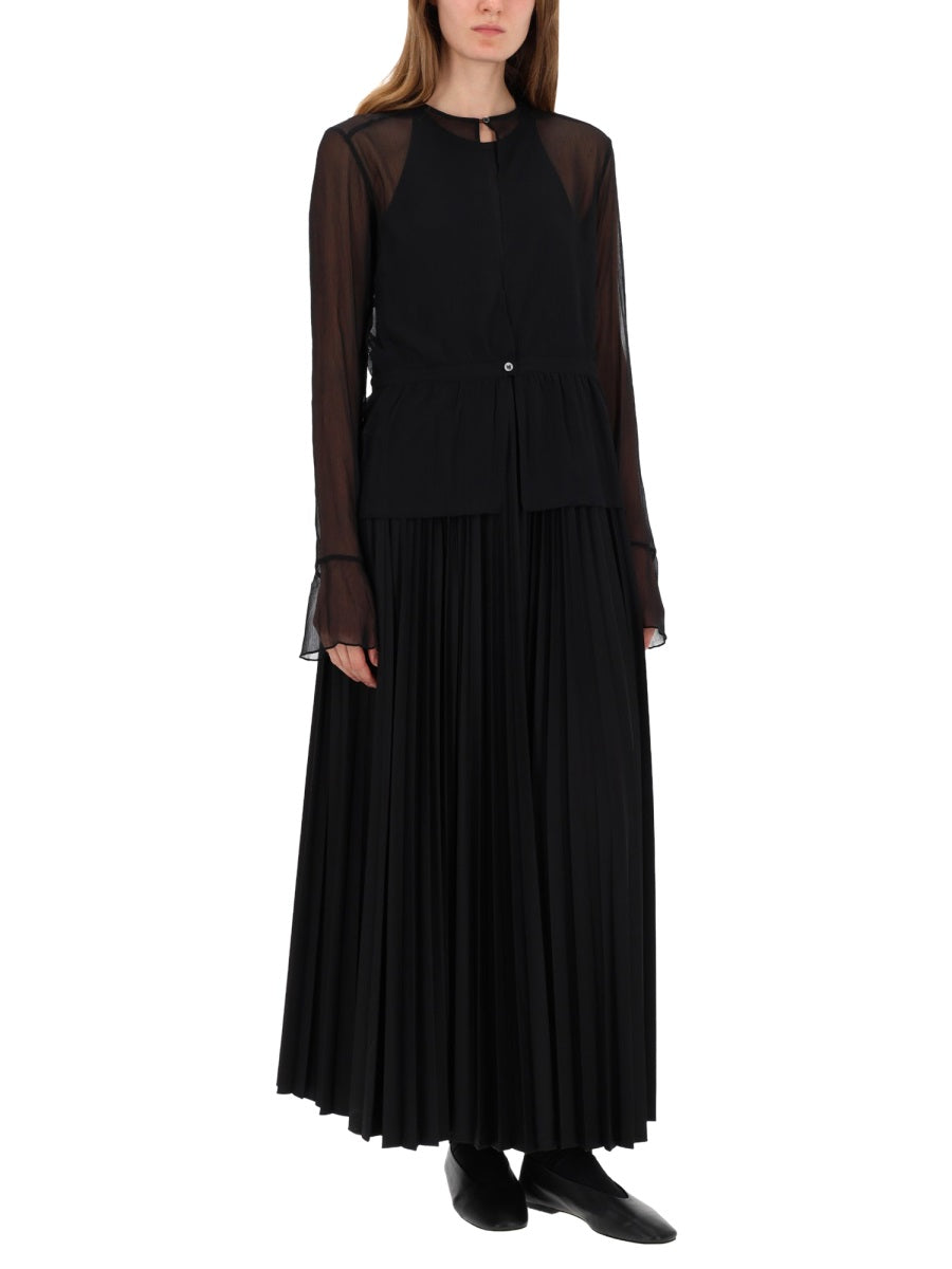 OUR LEGACY Crinkle Black Veil Top