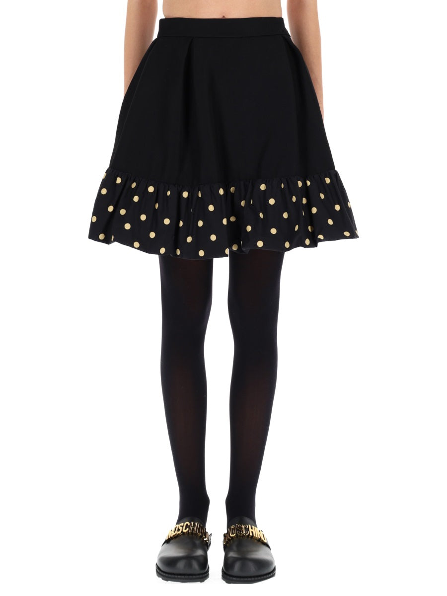 MOSCHINO Elegant Virgin Wool Blend Mini Skirt for Women