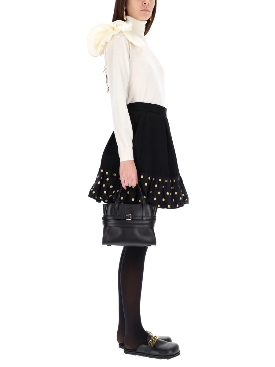 MOSCHINO Elegant Virgin Wool Blend Mini Skirt for Women