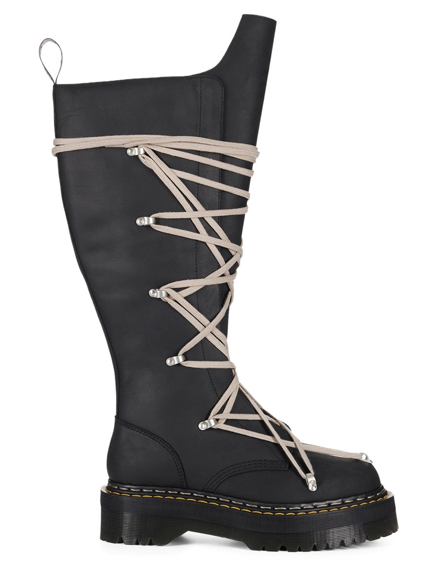 DR. MARTENS X RICK OWENS Quad Sole Pentalace Boots for Women