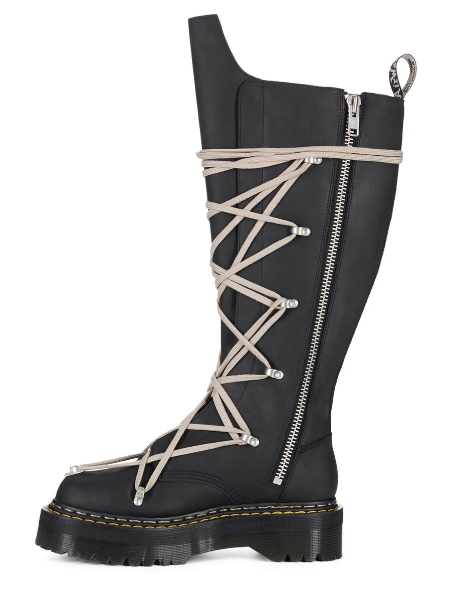 DR. MARTENS X RICK OWENS Quad Sole Pentalace Boots for Women
