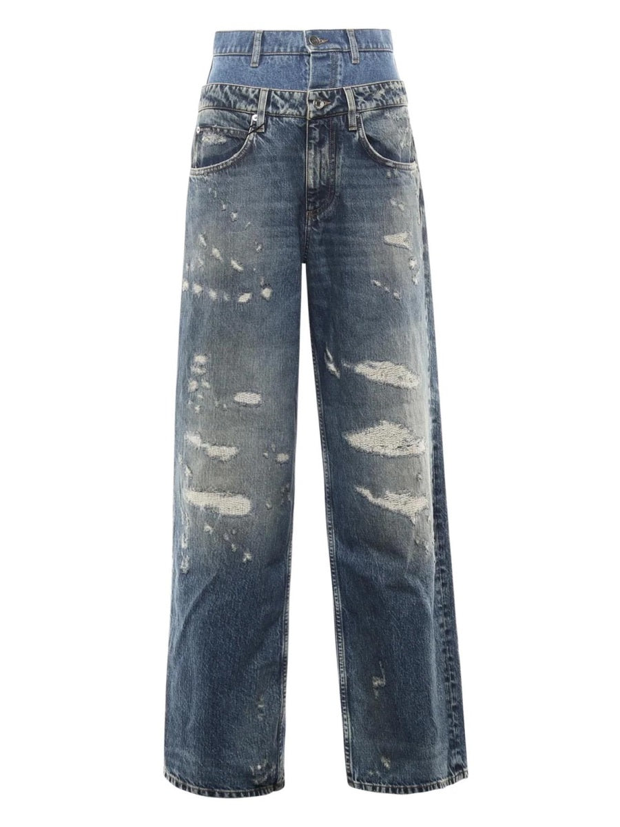 DOLCE & GABBANA Double Layer Denim Jeans for Women