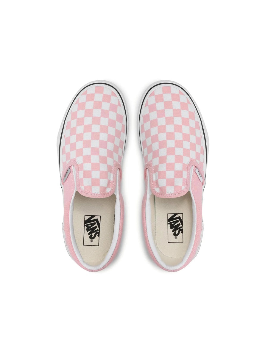 VANS Classic Slip-On Sneakers for Girls - Mini Checkerboard Style