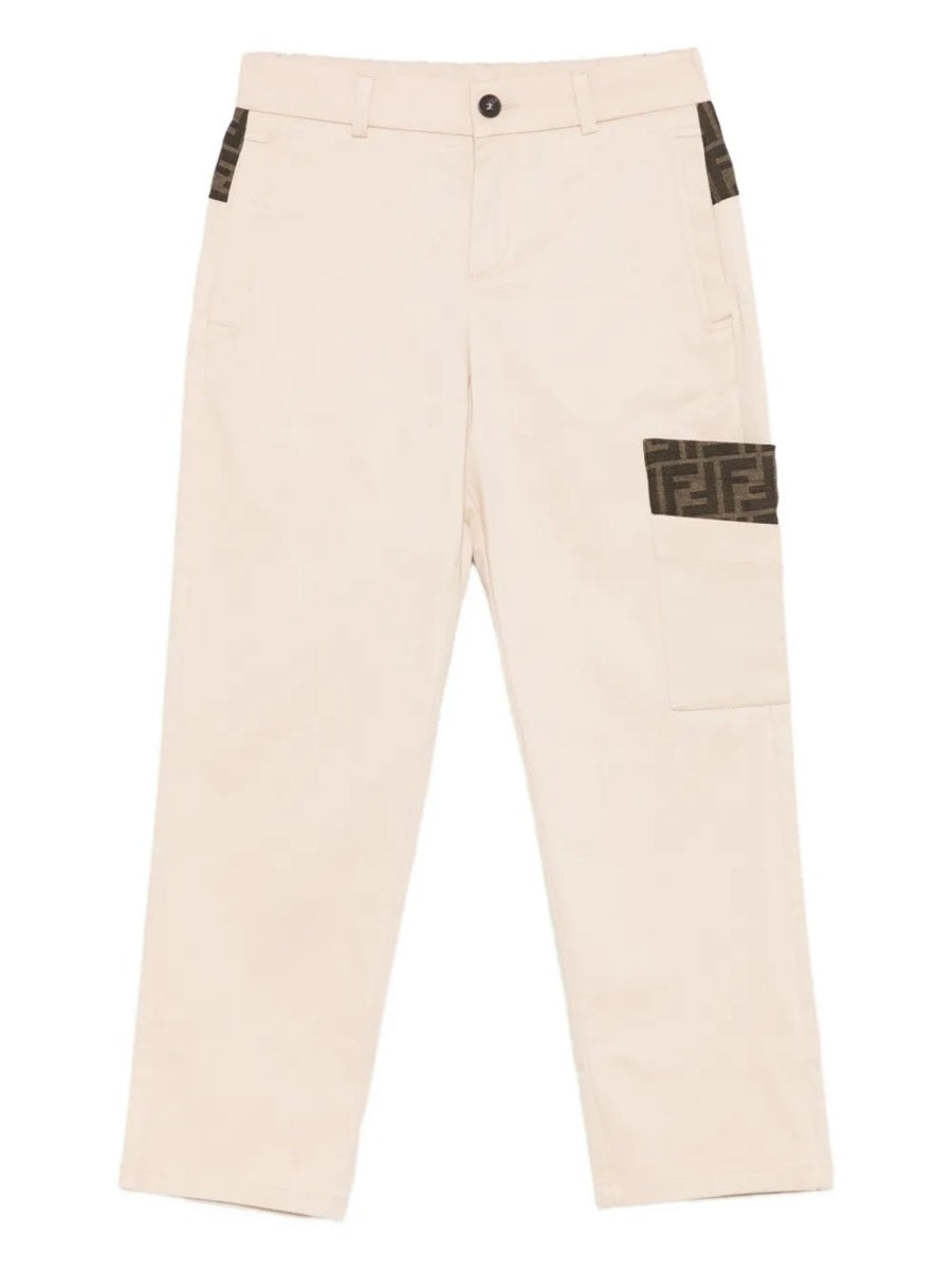 FENDI Unisex Kids Gabardine Trousers - FW25