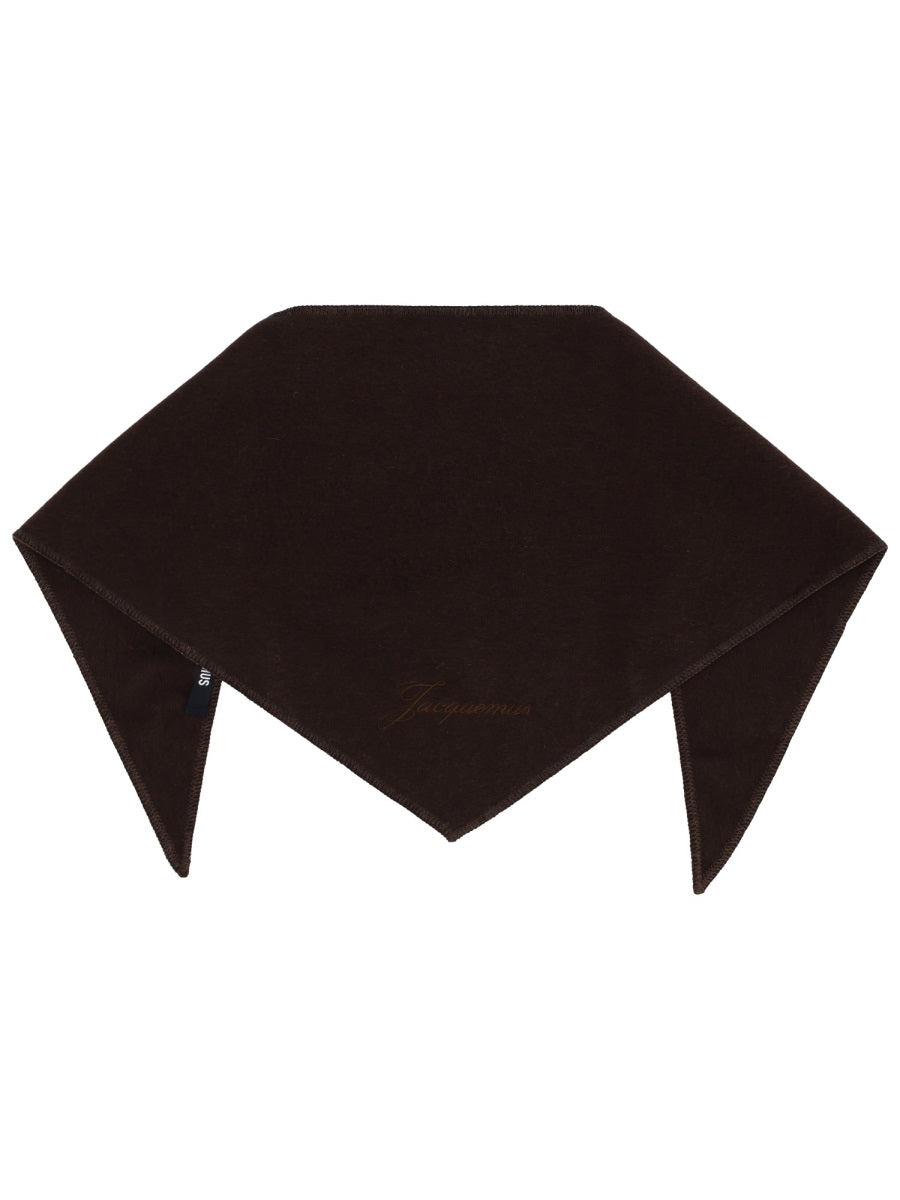 JACQUEMUS Cashmere Foulard Mini Scarf