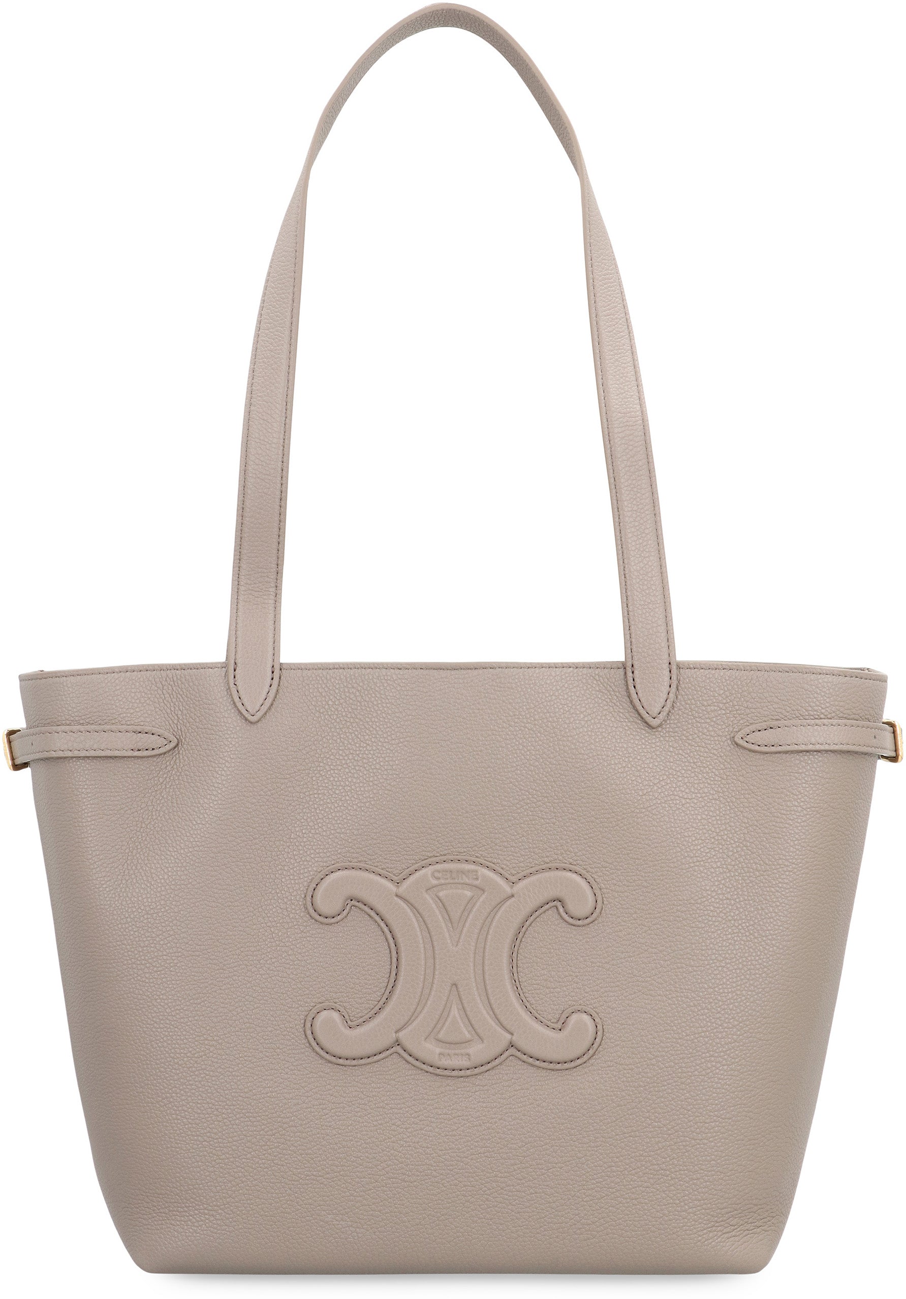 CELINE Media Leather Tote Handbag - Spacious Design