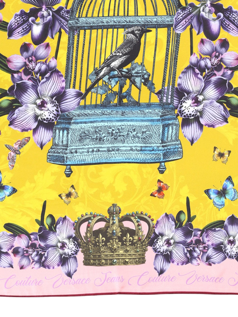 VERSACE JEANS COUTURE Chic Mini Foulard Scarf for Women - FW25 Design