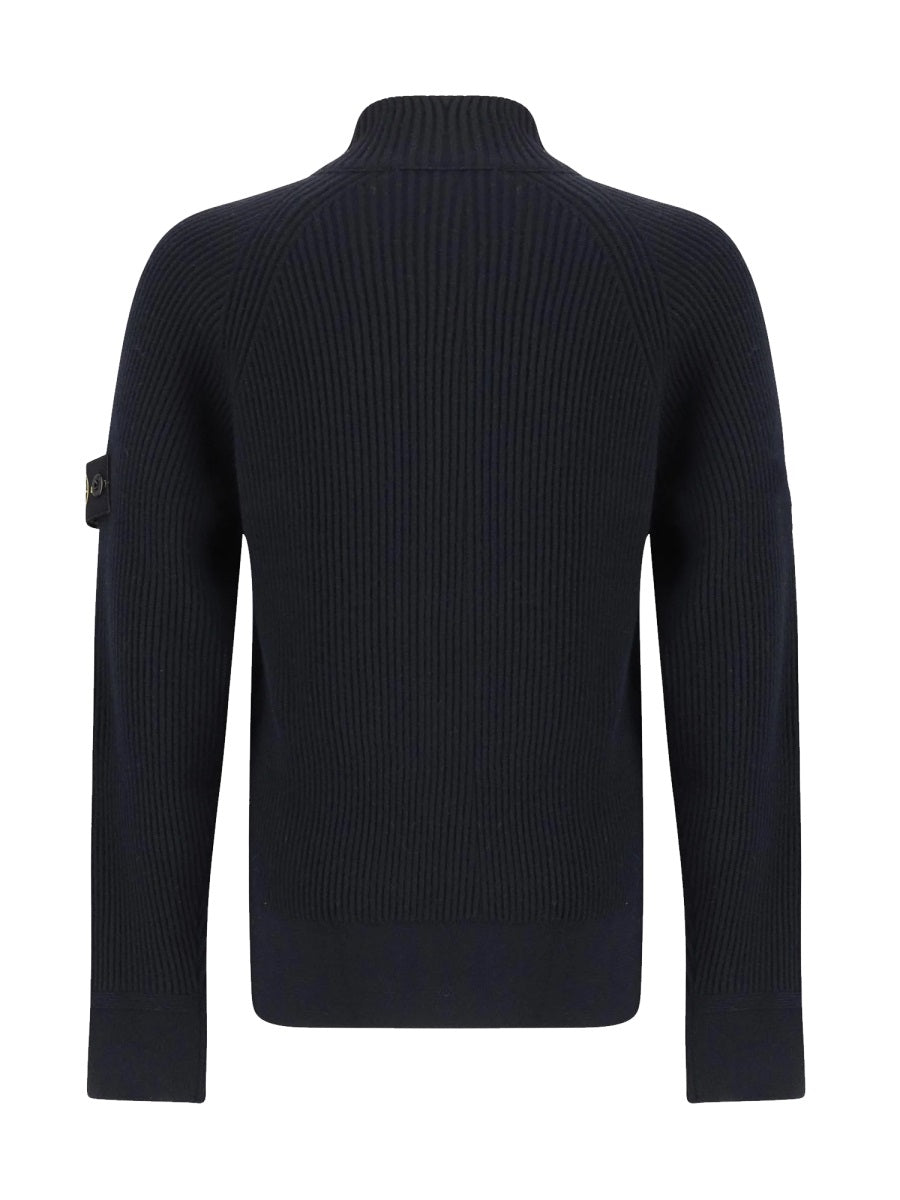 STONE ISLAND Unisex Mini Virgin Wool Sweater for Kids