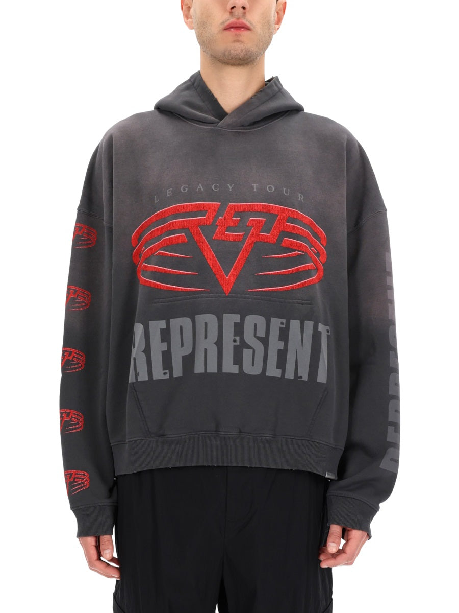 REPRESENT Essential Cotton Pullover Sweatshirt for Men