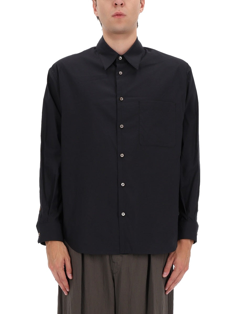 LEMAIRE Silk Blend Button-Up Shirt