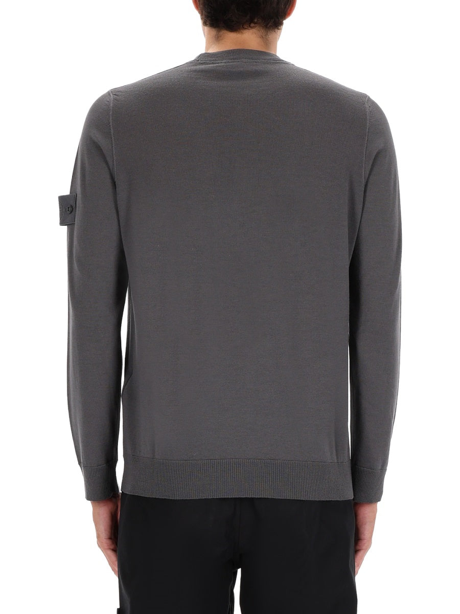 STONE ISLAND Luxury Virgin Wool Sweatshirt - Men’s FW25 Collection