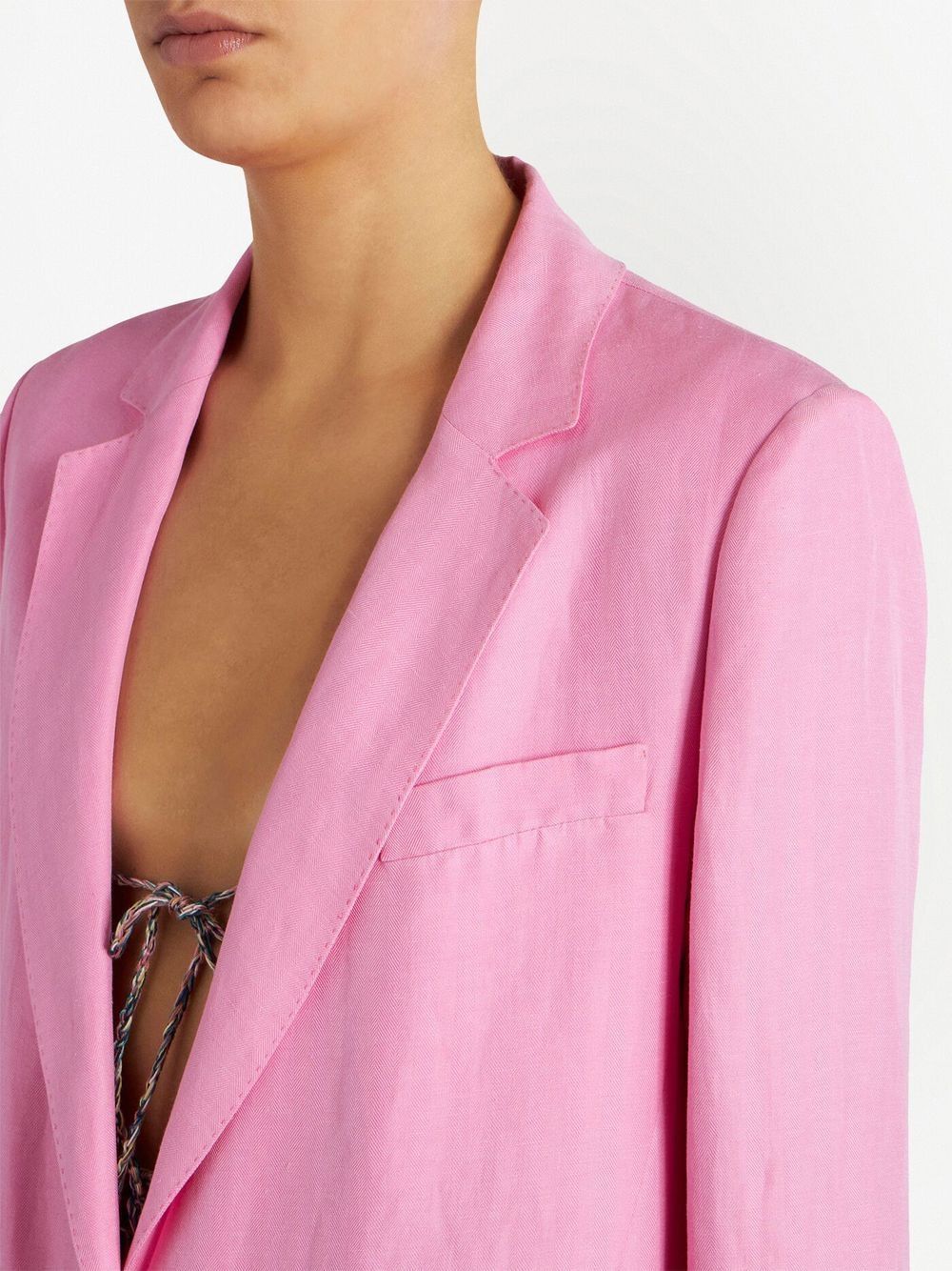 ETRO Tailored Linen and Silk Blazer for Women