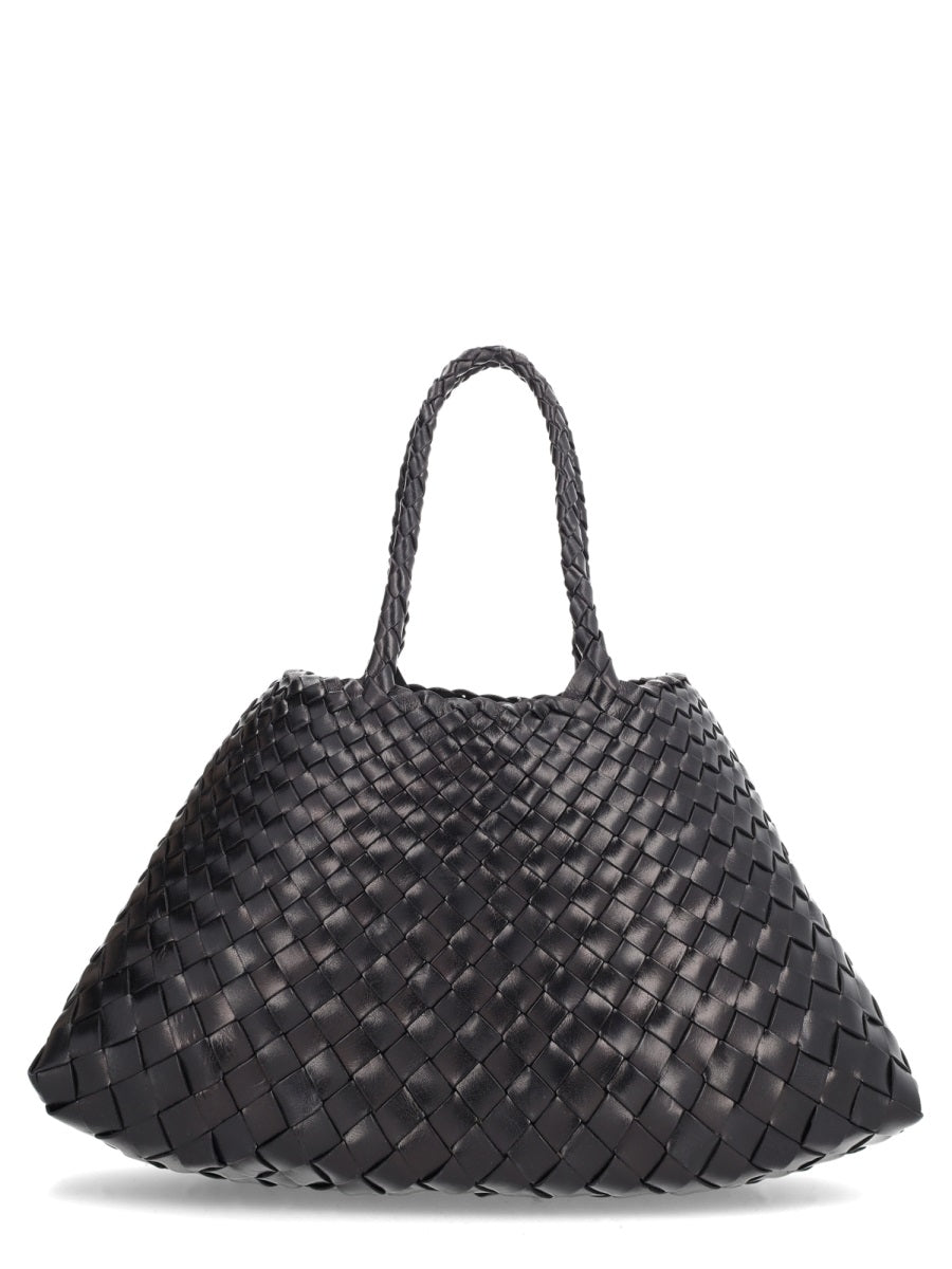 DRAGON Mini Woven Leather Handbag