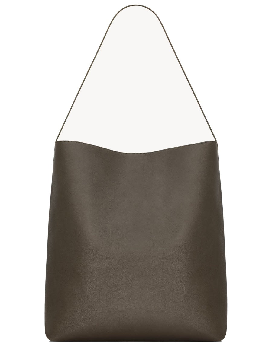 SAINT LAURENT Bold Leather Hobo Handbag