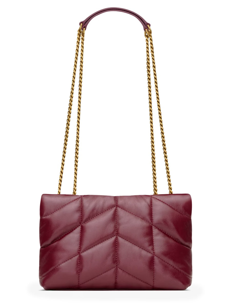 SAINT LAURENT Mini Puffer Leather Handbag