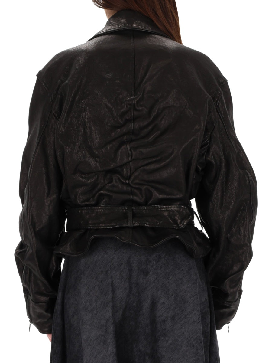 DIESEL Lambskin Leather Jacket for Women