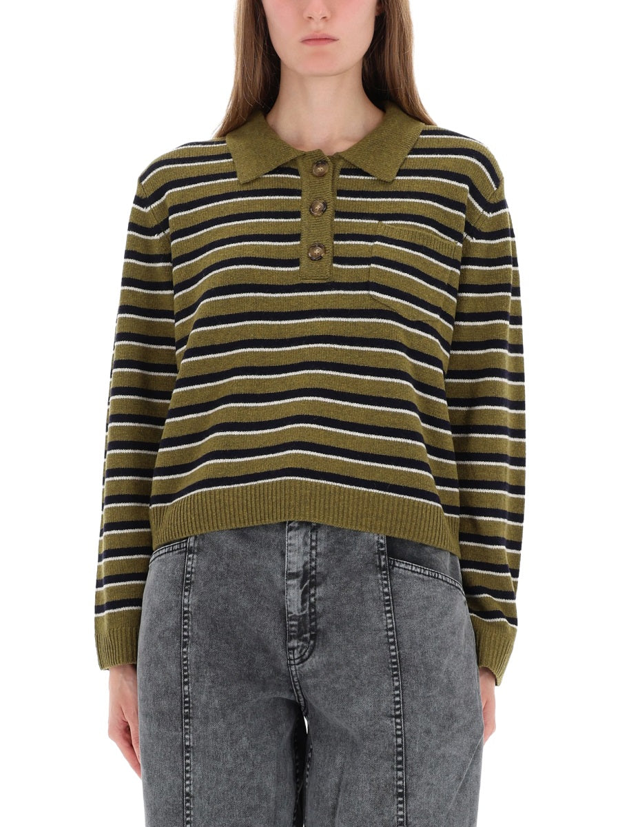 BAUM UND PFERDGARTEN Elegant Merino Wool Polo Shirt