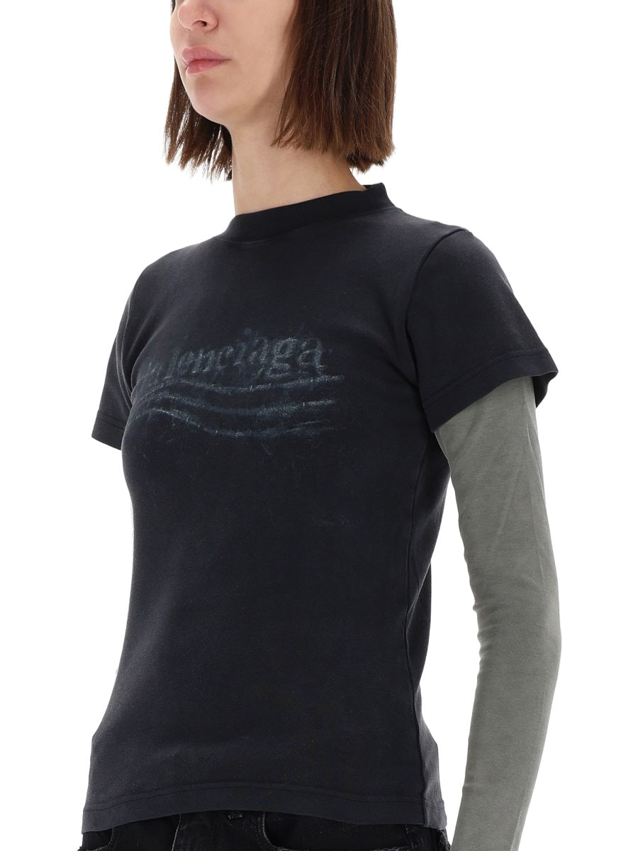 BALENCIAGA Double Sleeve T-Shirt - Size S