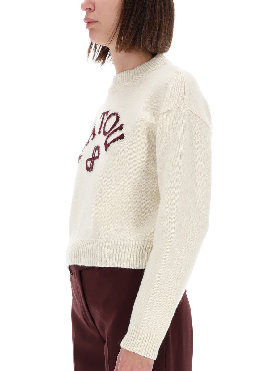 PATOU Elegant Wool Cashmere Sweatshirt