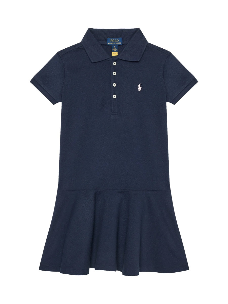 RALPH LAUREN Girls' Polo Mini Dress with Logo
