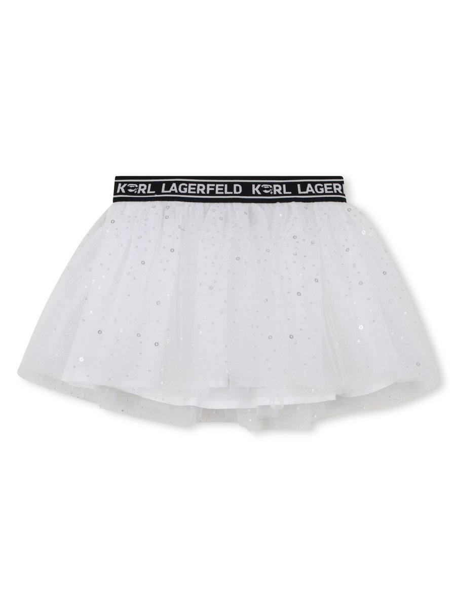 KARL LAGERFELD Chic Mini Shirt and Skirt Set for Girls