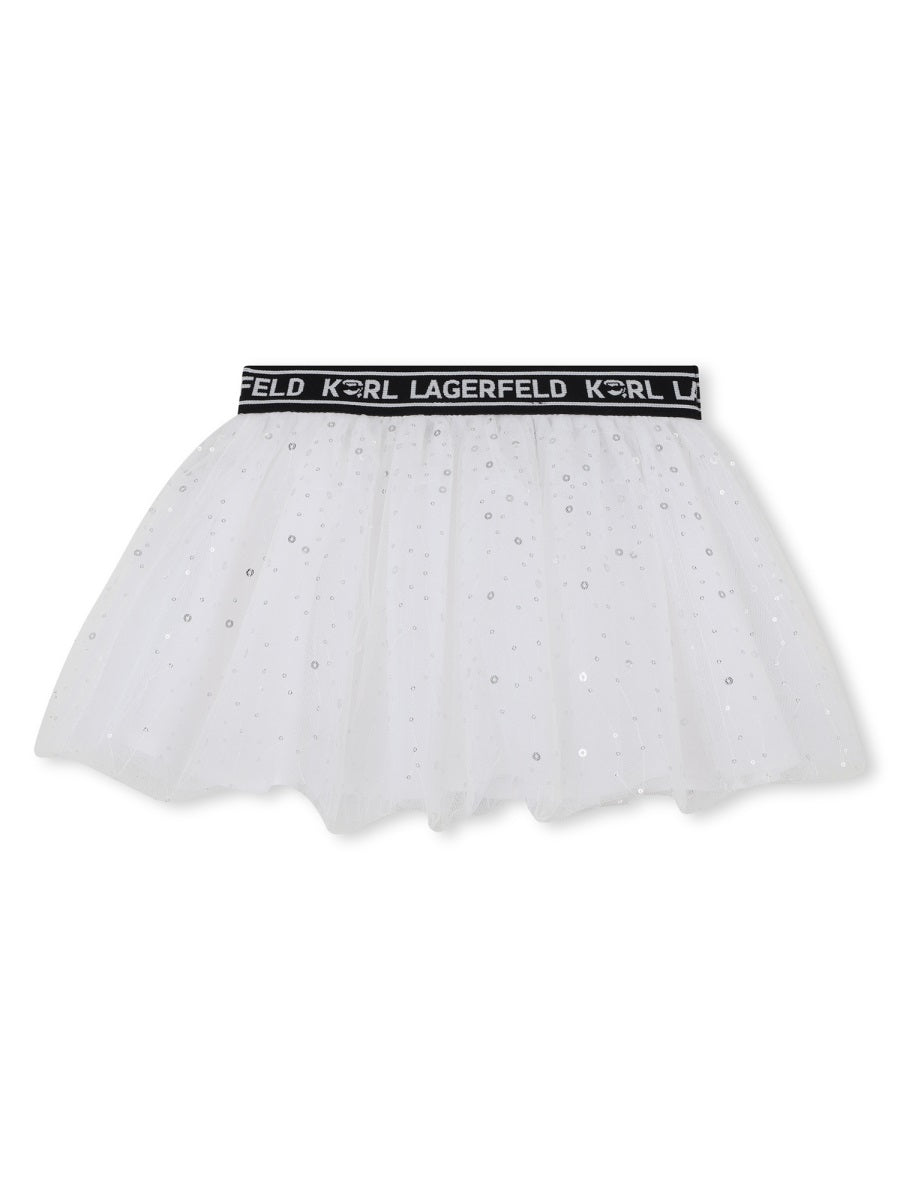 KARL LAGERFELD Chic Mini Shirt and Skirt Set for Girls