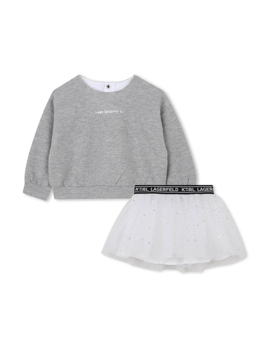 KARL LAGERFELD Mini Shirt and Skirt Set for Girls