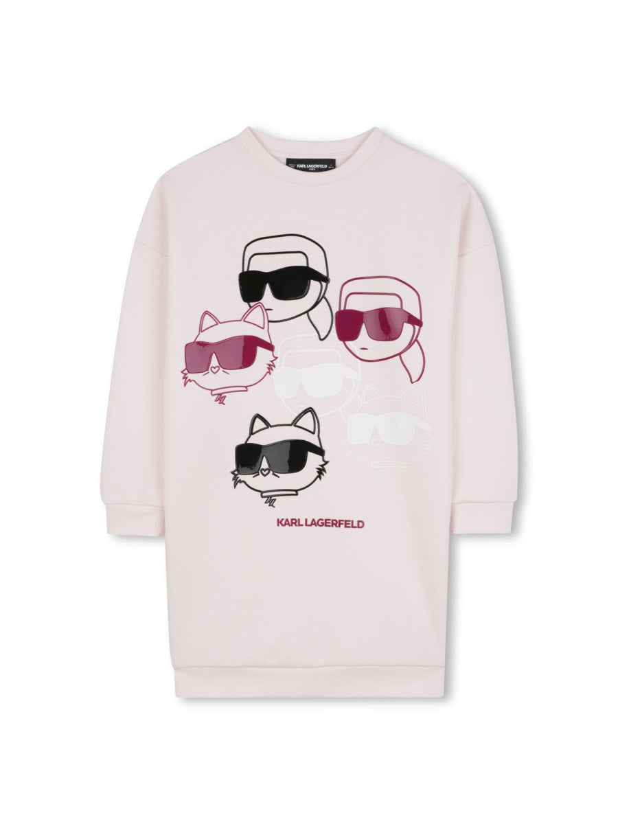 KARL LAGERFELD Mini Dress with Logo for Girls - FW25