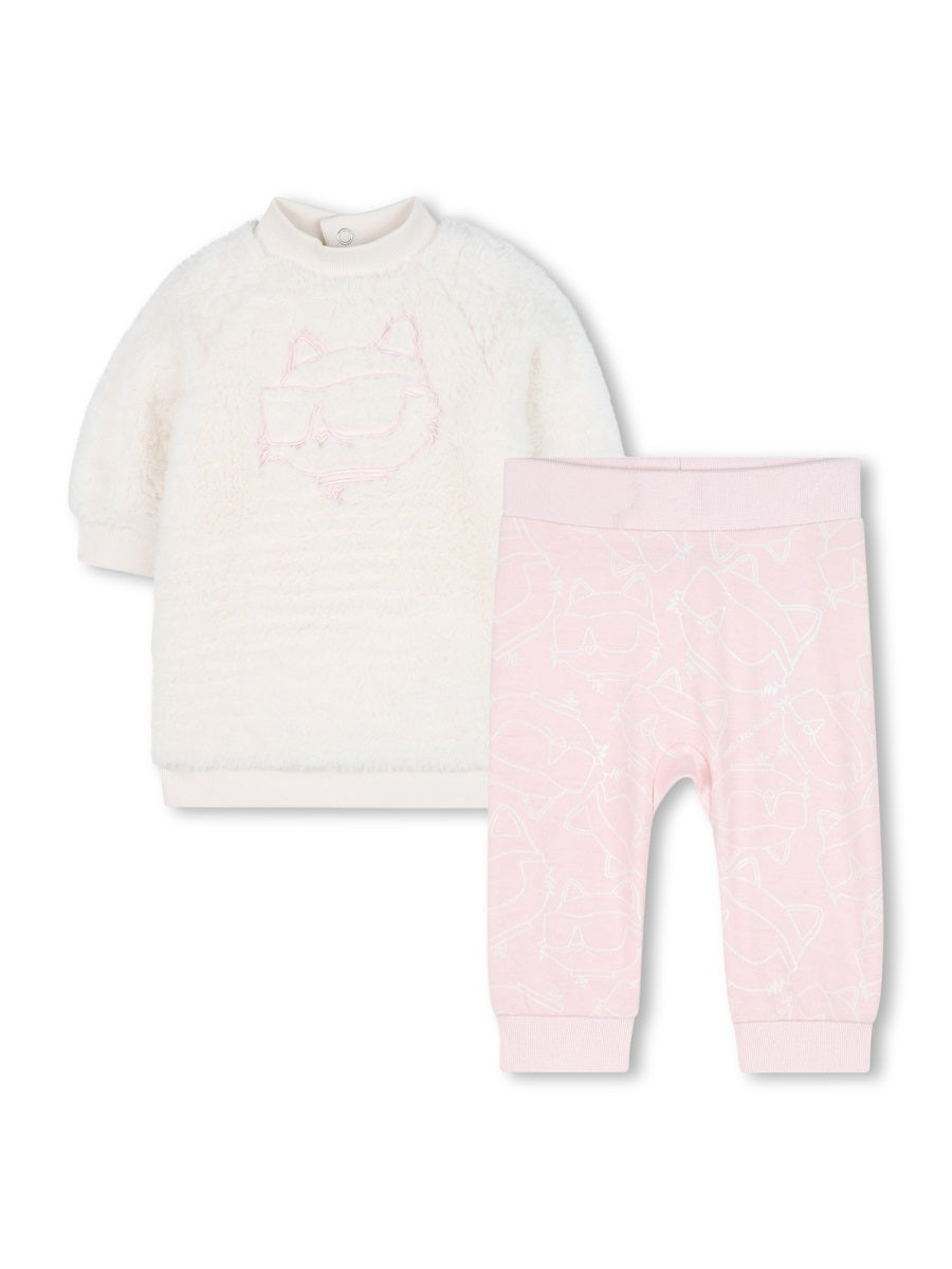 KARL LAGERFELD Chic Mini Shirt and Skirt Set for Baby Girls