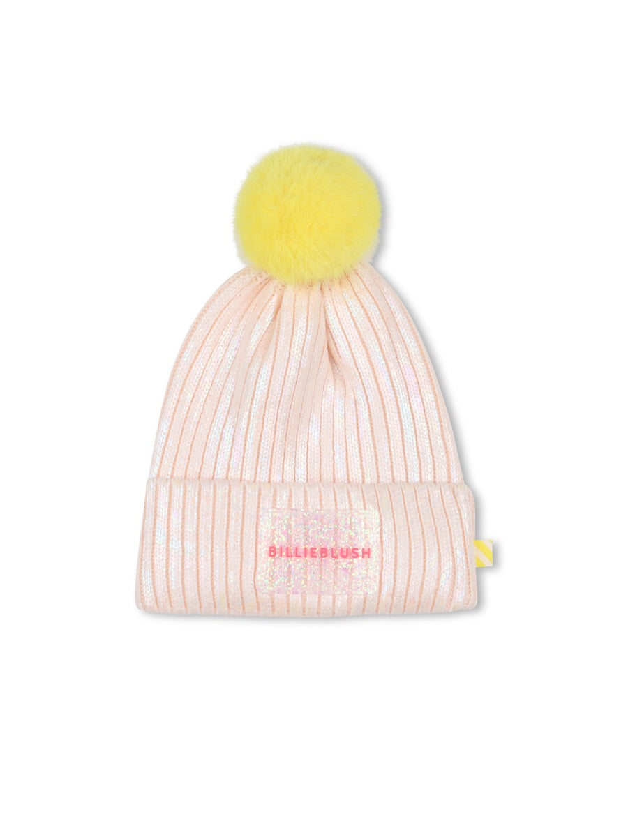BILLIEBLUSH Girls' Logo Knit Beanie - FW25 Collection
